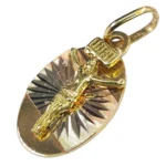 Christ Crucified Oval Charm
