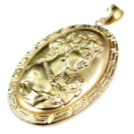Gold Repousse Lady Charm