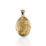 Sterling Golden Oval Charm