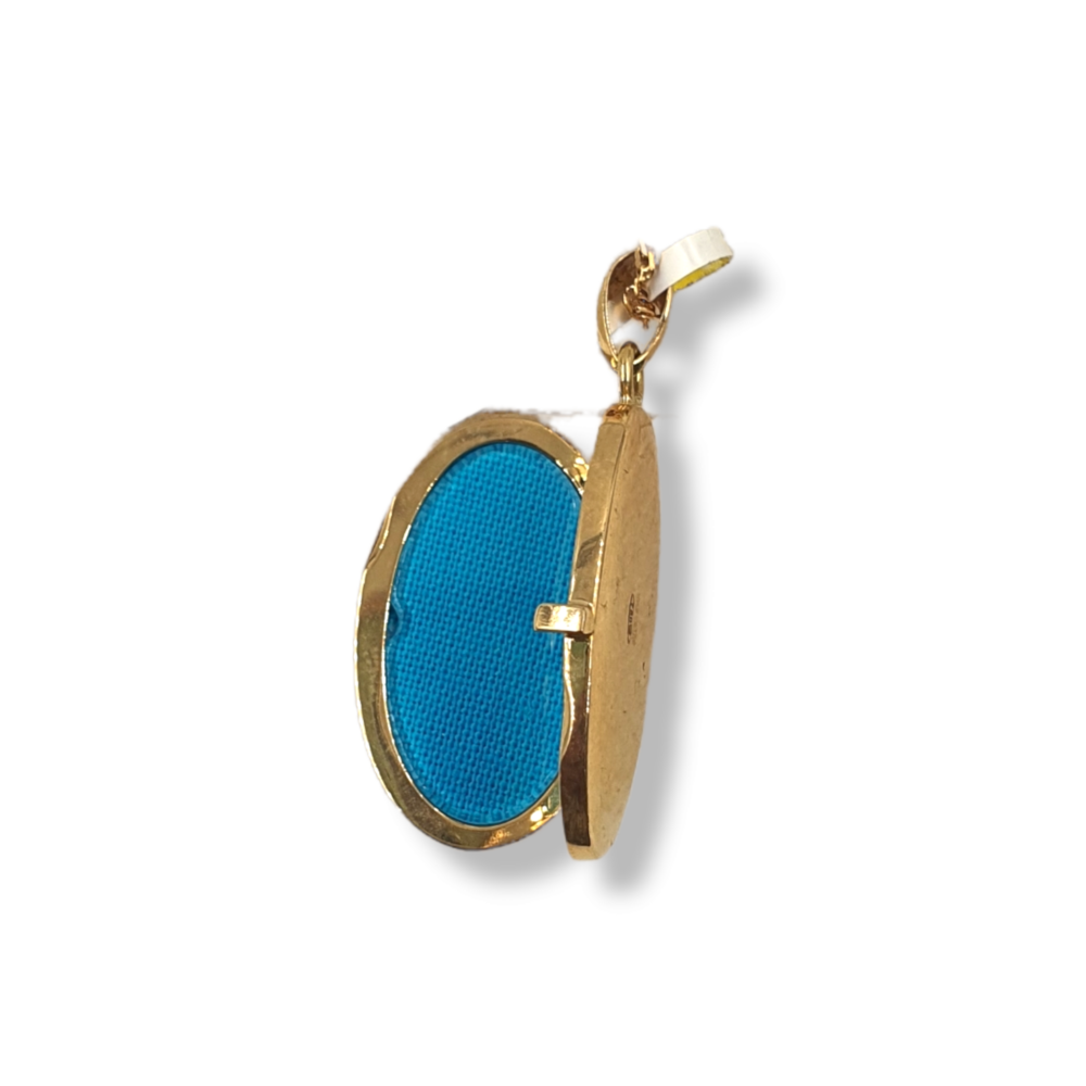 Sterling Golden Oval Charm - Image 3