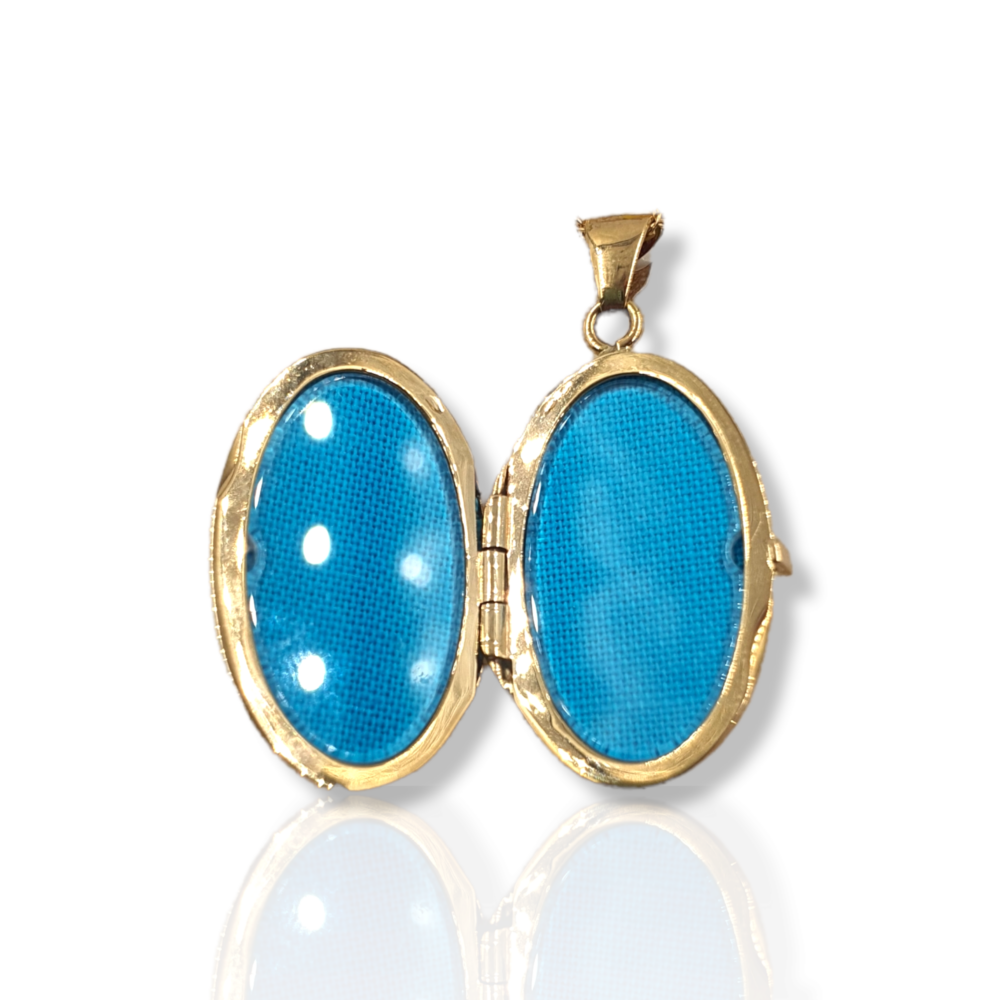Sterling Golden Oval Charm - Image 4