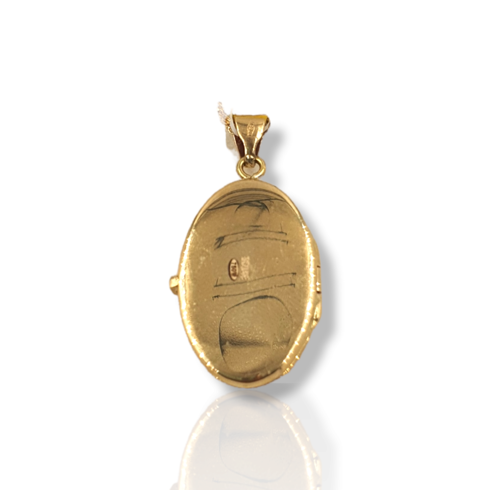 Sterling Golden Oval Charm - Image 2