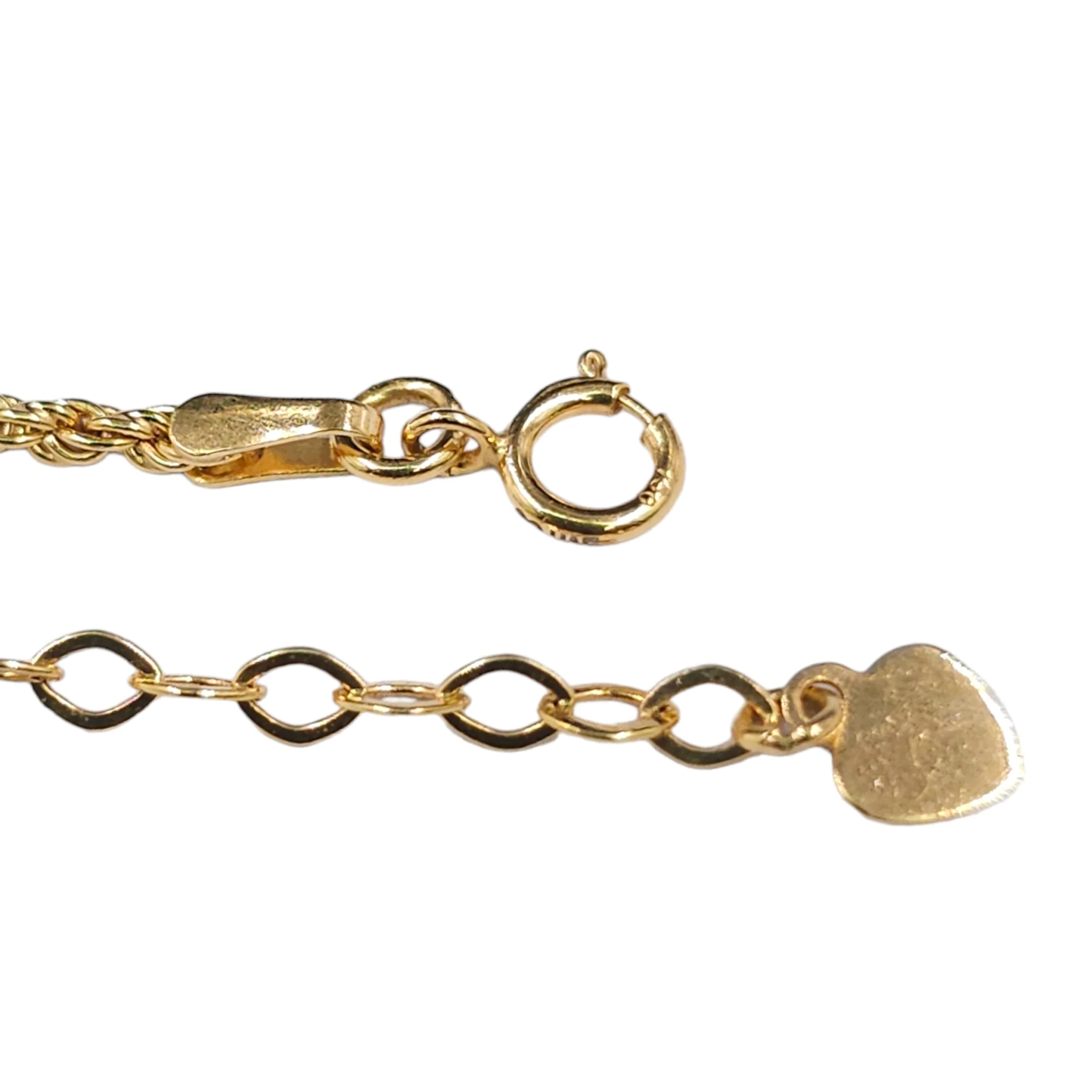 Flower Heart Charm Bracelet