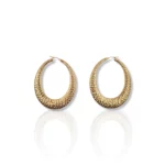 Oval Creole Earrings