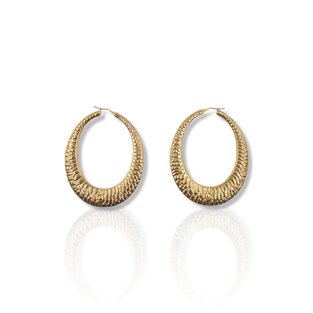 Oval Creole Earrings