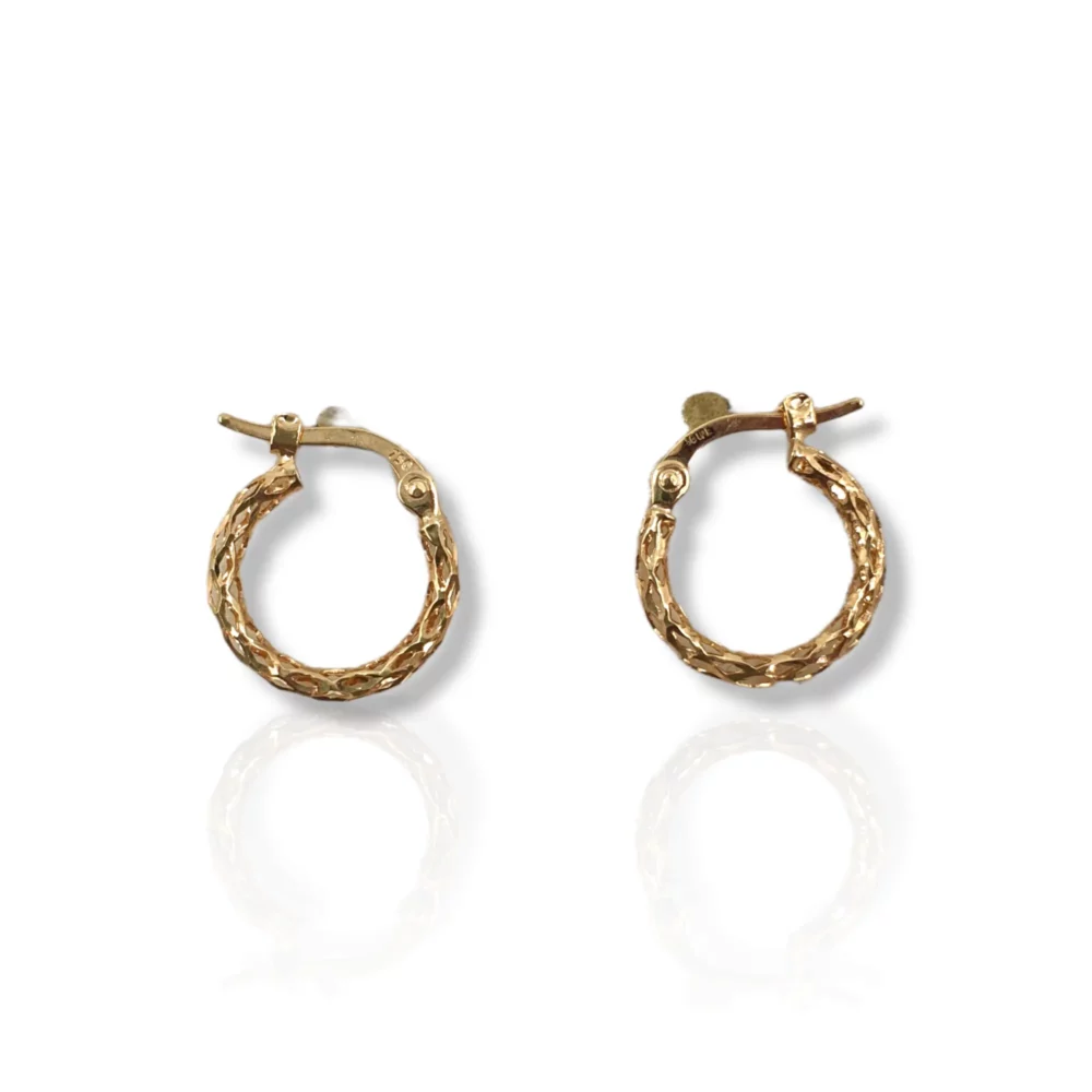 Tribal Brass Round Earrings
