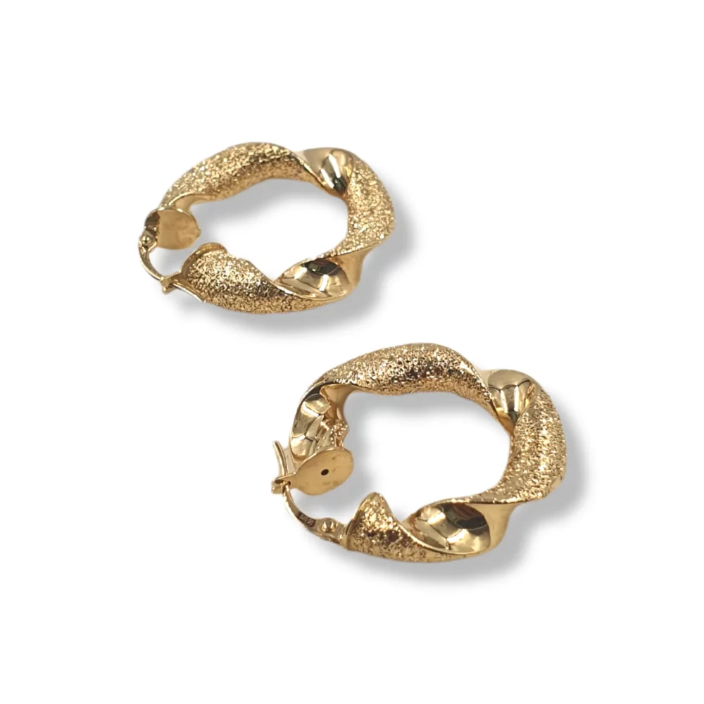 Frosted Twisted Earrings - Image 2
