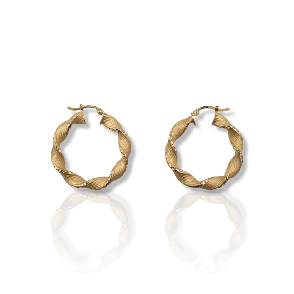 Twist Round Earrings
