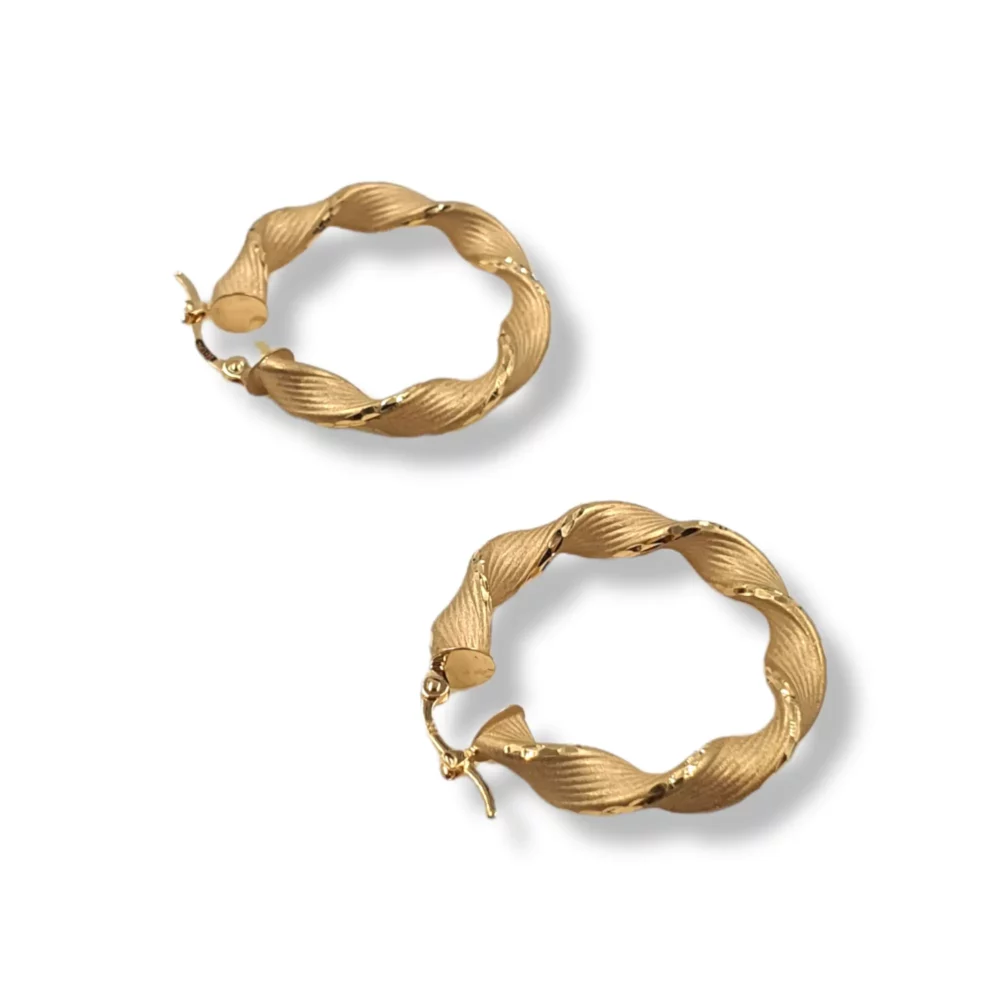 Twist Round Earrings - Image 2