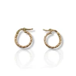 Diamond Cut Round Earrings