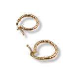 Diamond Cut Round Earrings