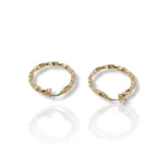 Twist Round Diamond Cut Earrings