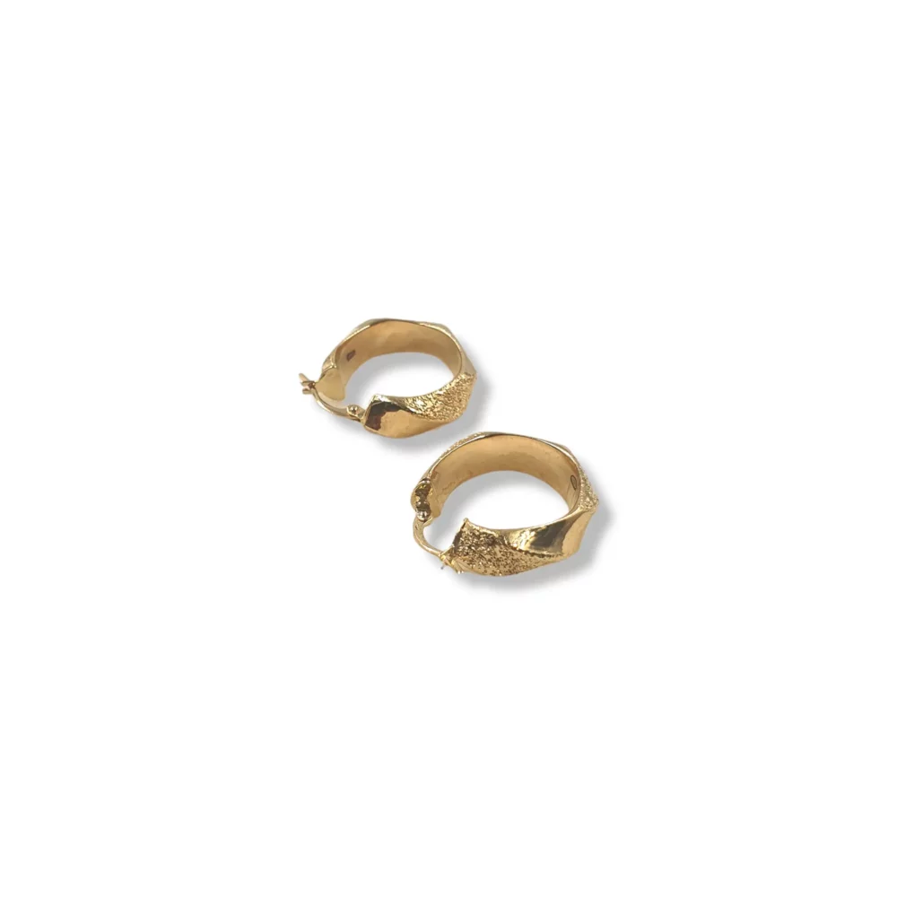 Texture Round Earrings - Image 2