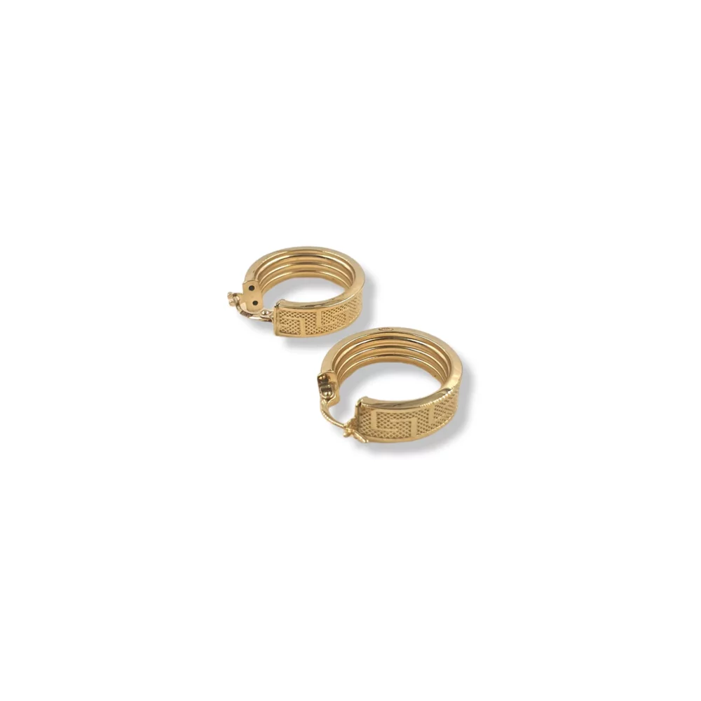 Round Texture Earrings - Image 2