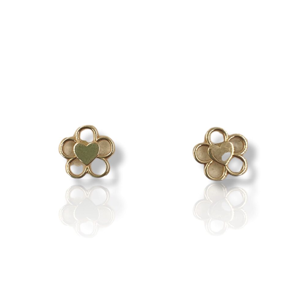 Flower Heart Earrings