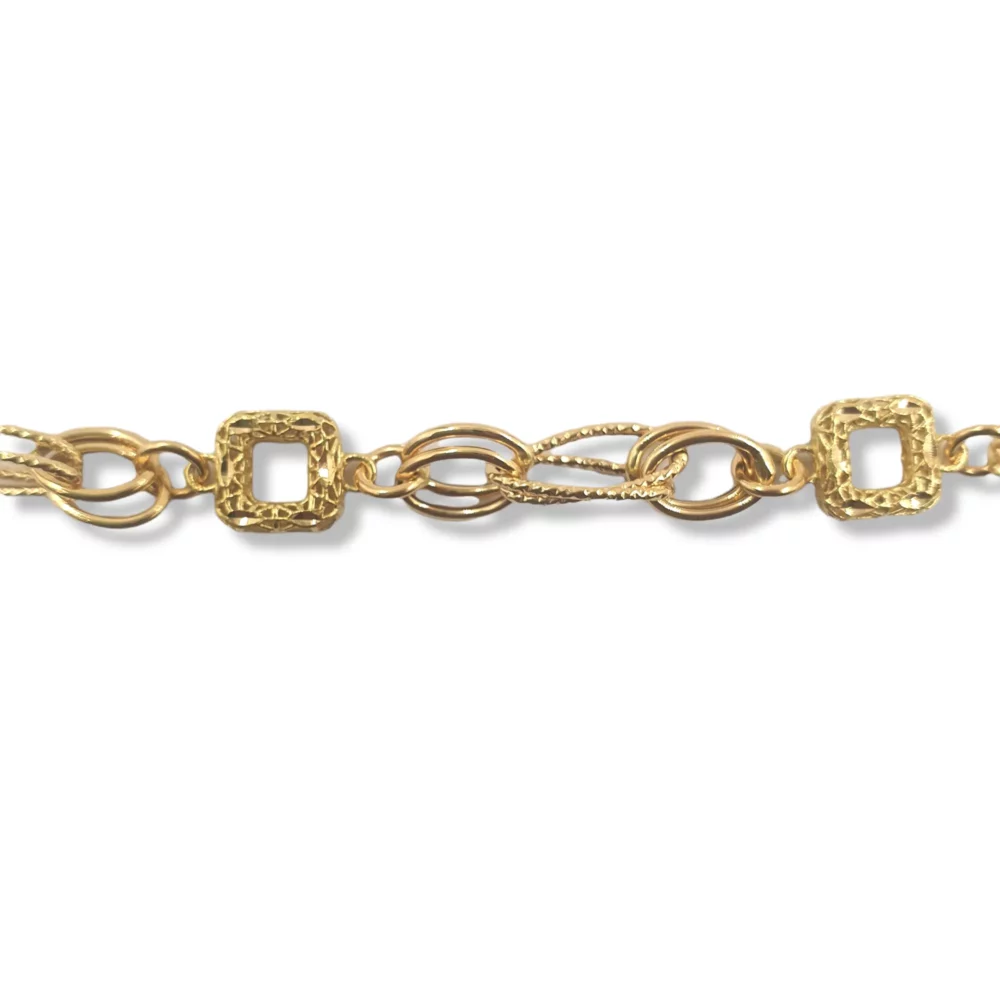 Square Ovel link Bracelet