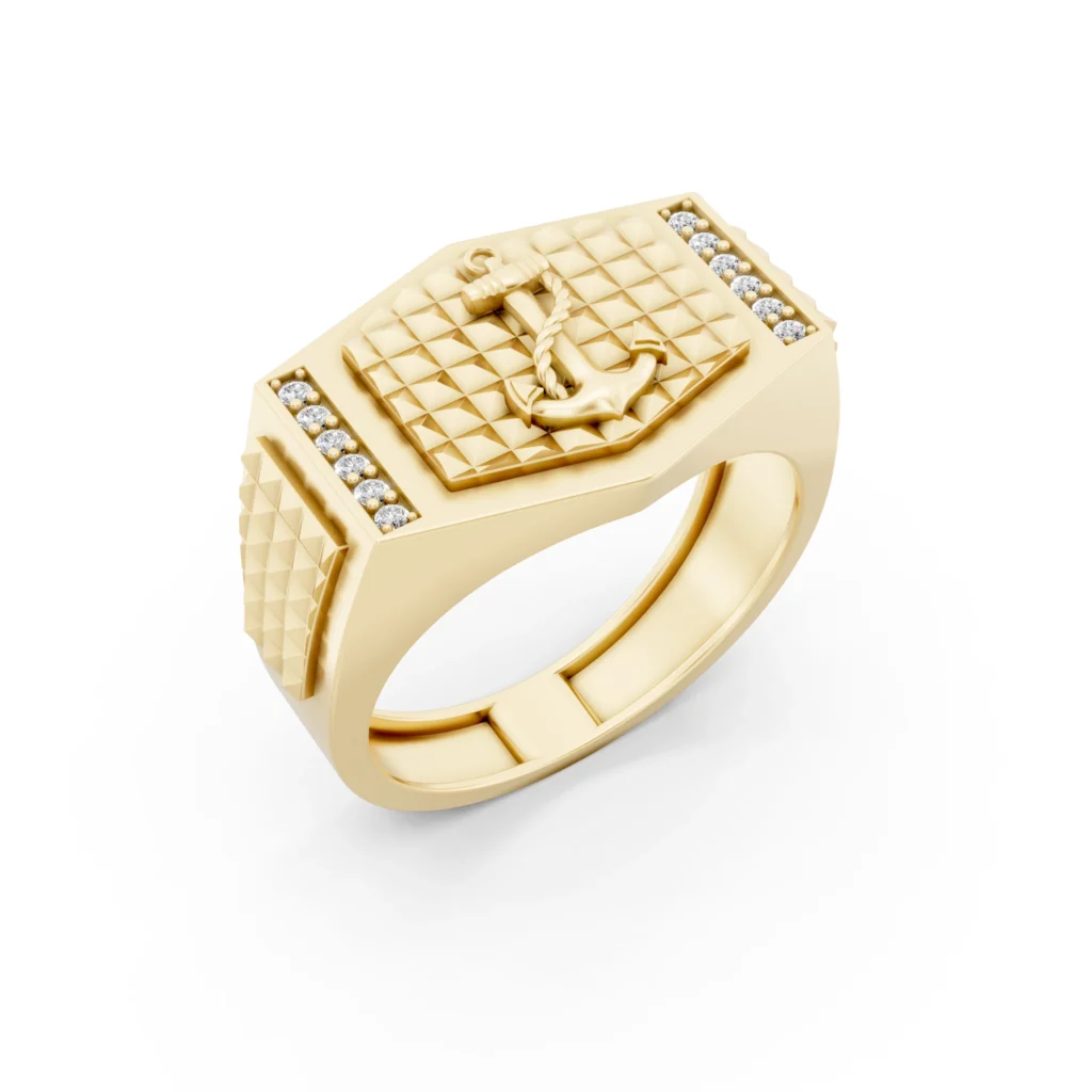 Mens Sailor Anchor Ring