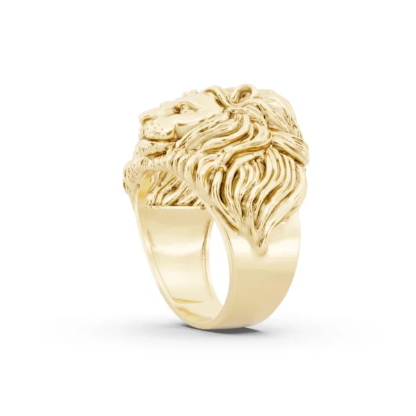 Mens Lion Head Ring
