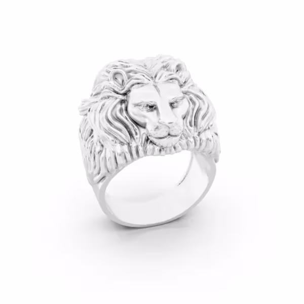 Mens Lion Head Ring