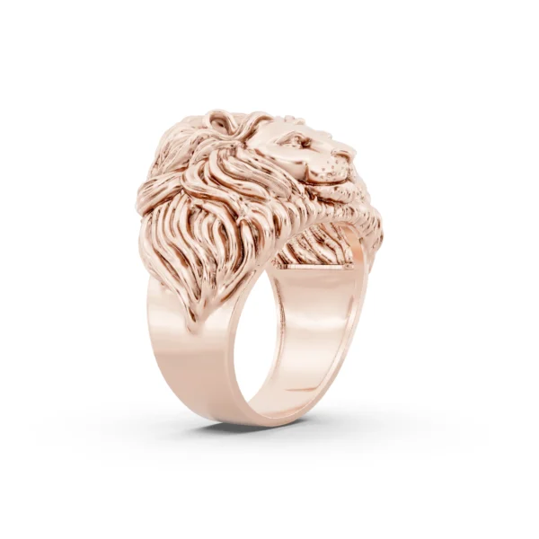 Mens Lion Head Ring