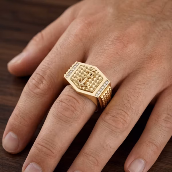 Mens Sailor Anchor Ring