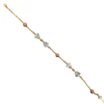 Flower Round Charm Bracelet