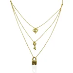 Lock Key Heart Necklace