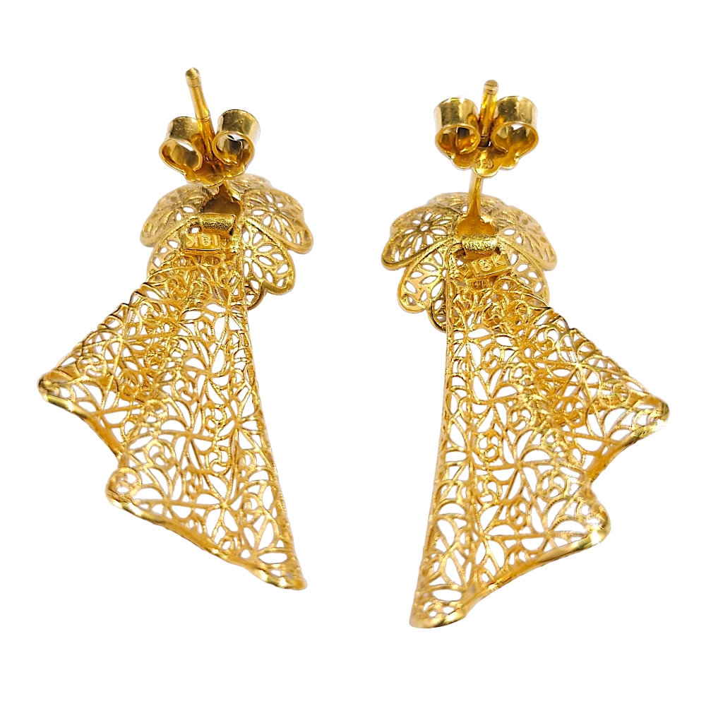Mesh Flower Earrings