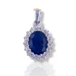 Sapphire Diamond Charm