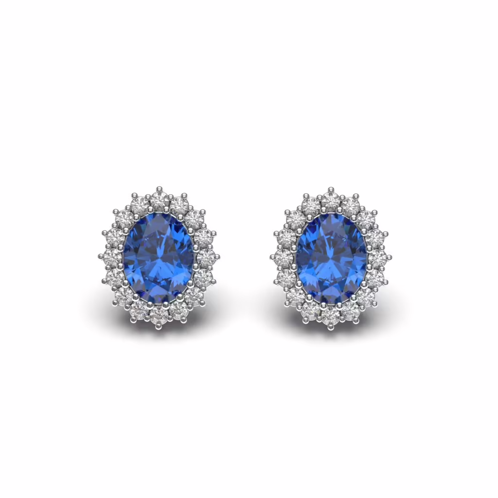 Sapphire Stone Earrings