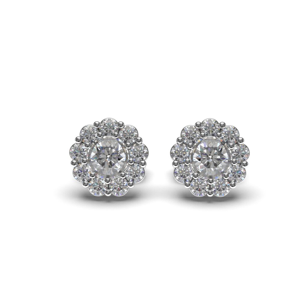 Cluster Diamond Earrings