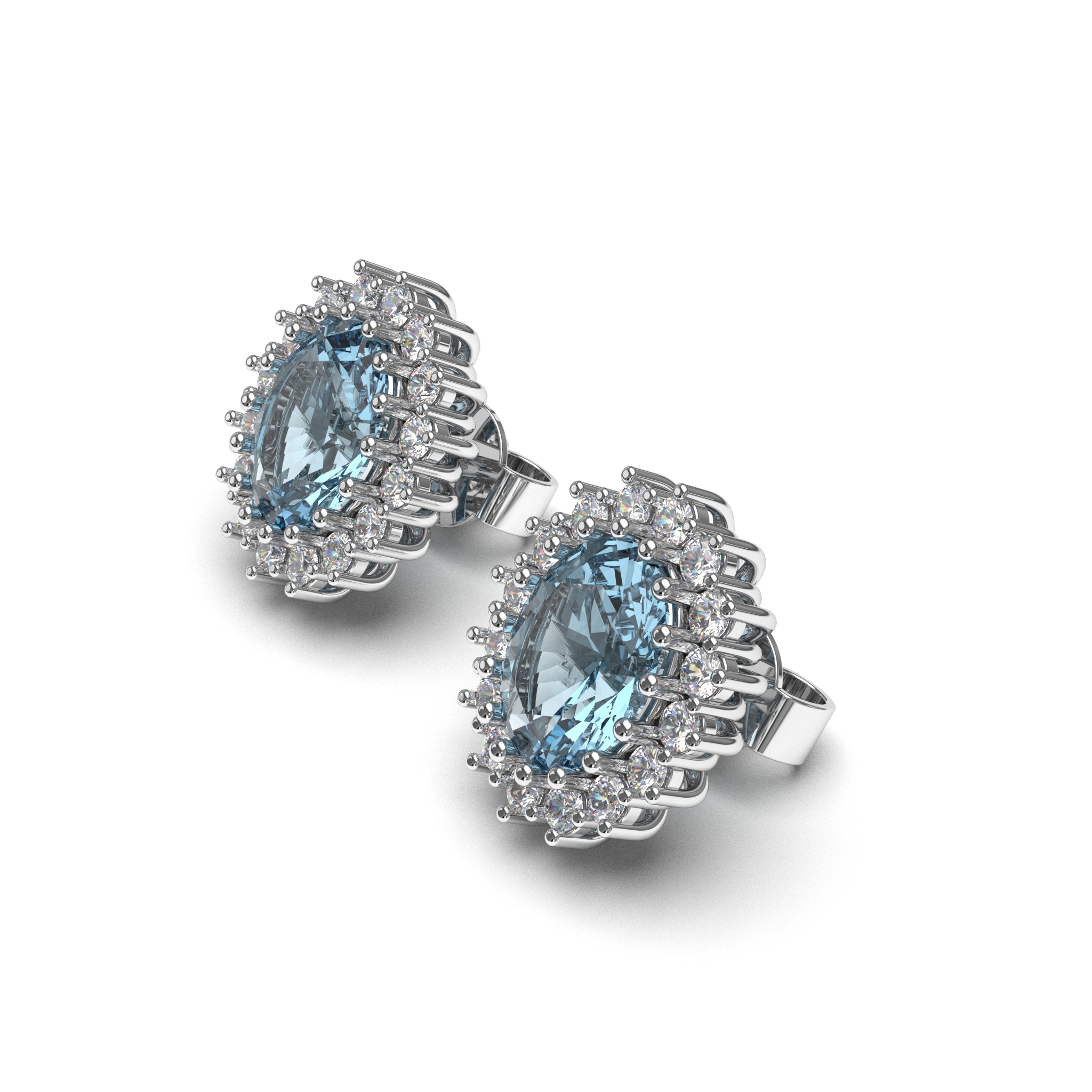 Aquamarine Stone Earrings