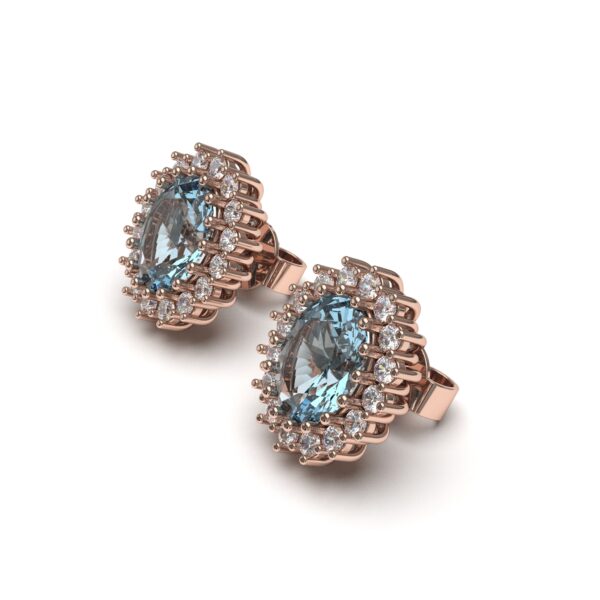 Aquamarine Stone Earrings