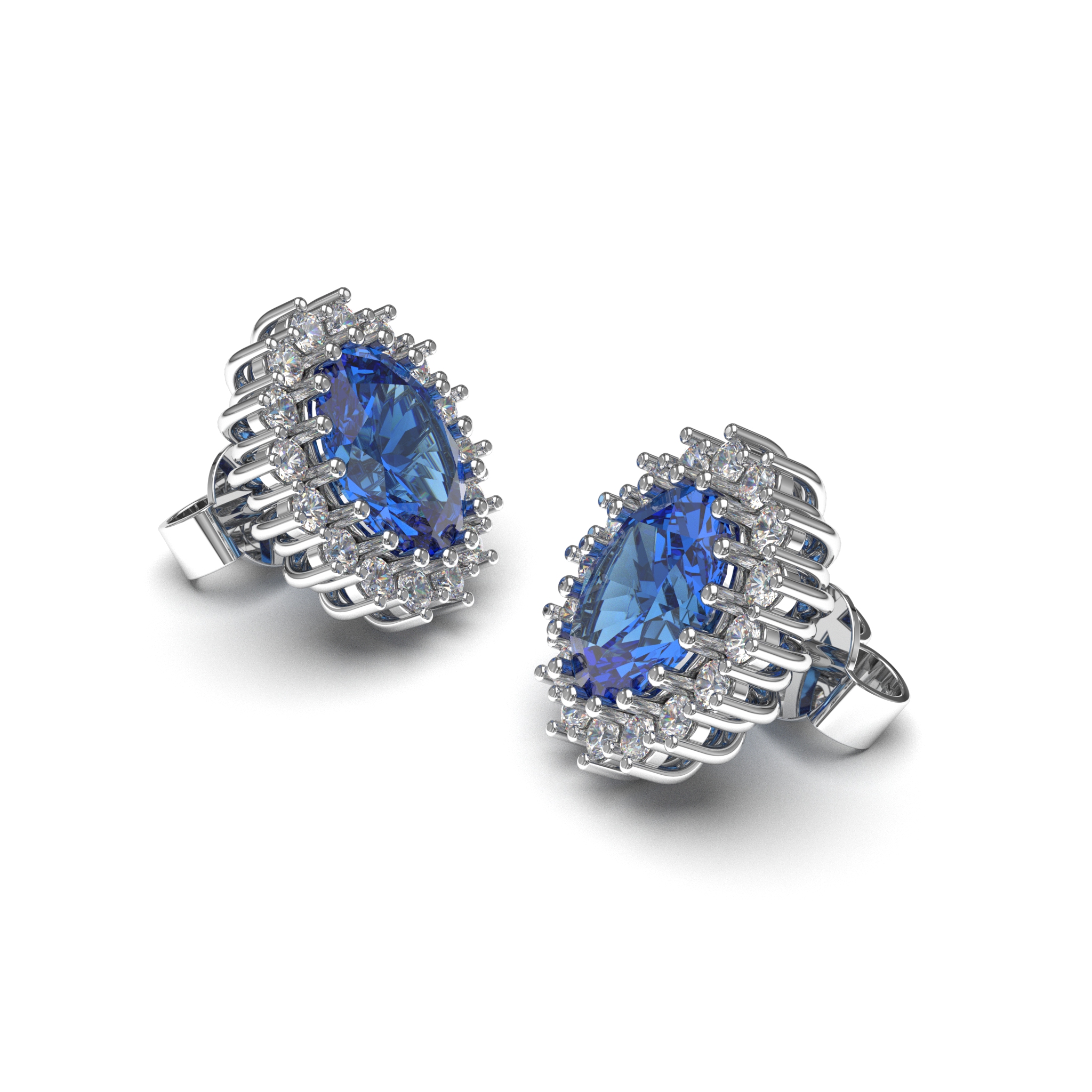 Sapphire Stone Earrings