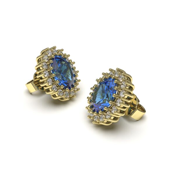 Sapphire Stone Earrings