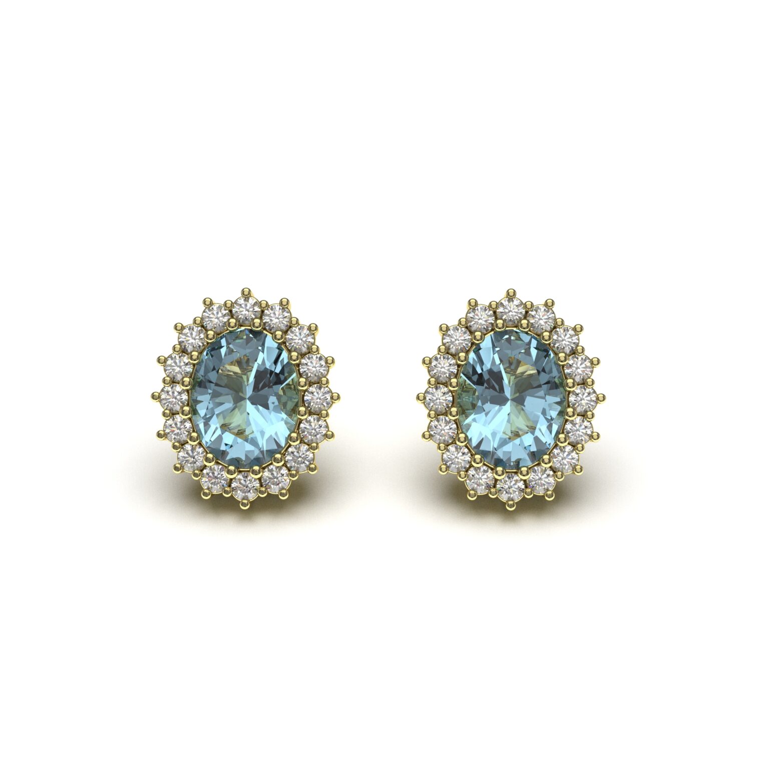 Aquamarine Stone Earrings