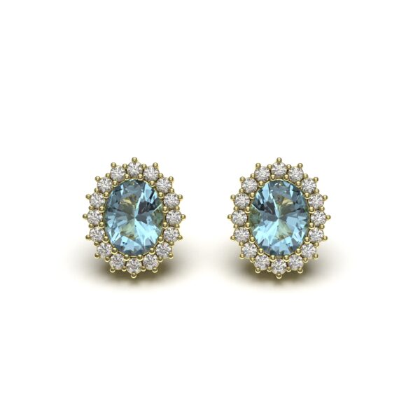 Aquamarine Stone Earrings