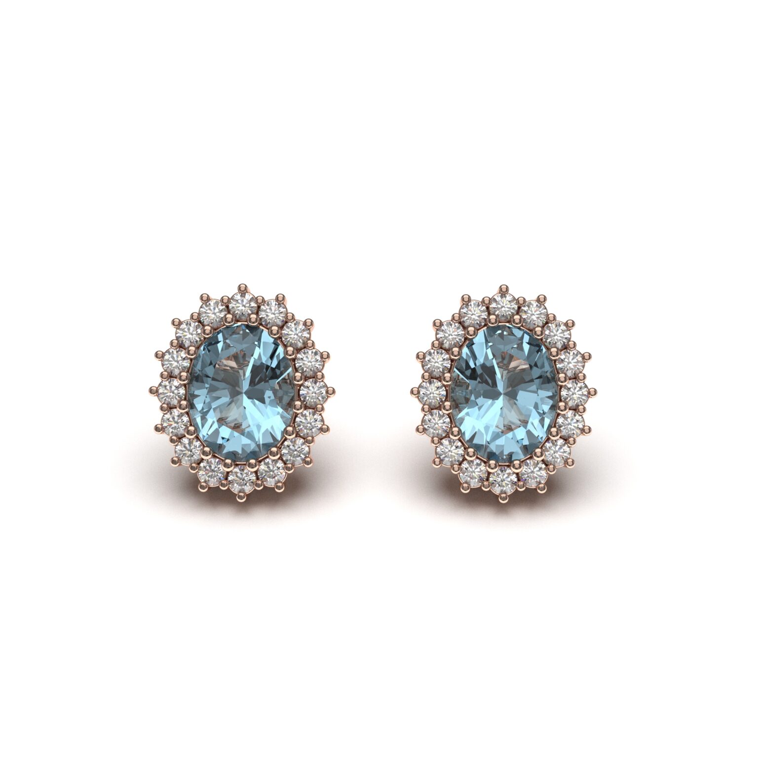 Aquamarine Stone Earrings