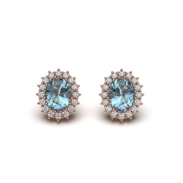 Aquamarine Stone Earrings