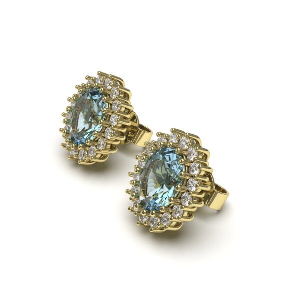Aquamarine Stone Earrings