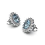 Aquamarine Stone Earrings