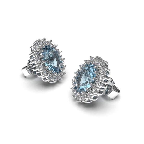 Aquamarine Stone Earrings