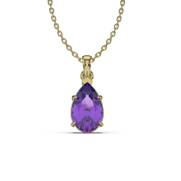 Amethyst Pear Charm