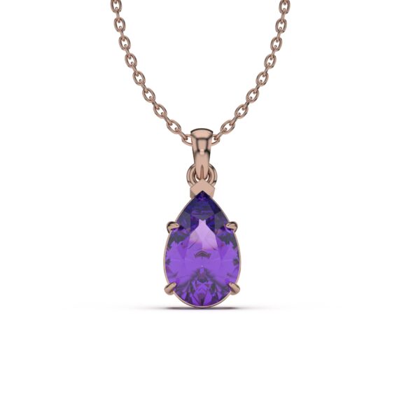 Amethyst Pear Charm
