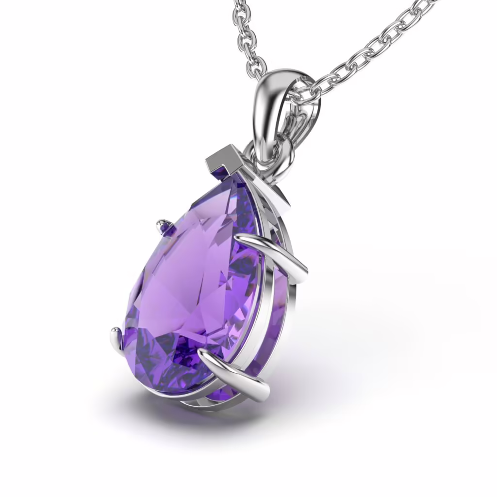 Amethyst Pear Charm
