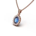 Sapphire Diamond Charm 18 Sapphire Diamond Charm