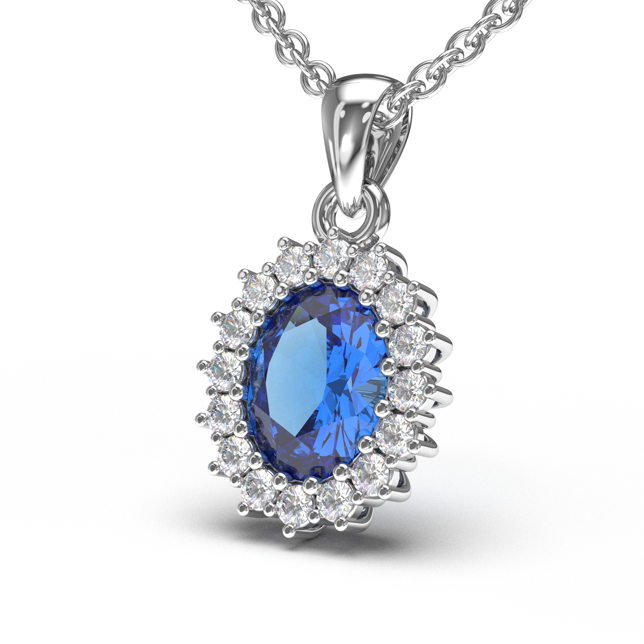 Sapphire Diamond Charm 2 Sapphire Diamond Charm