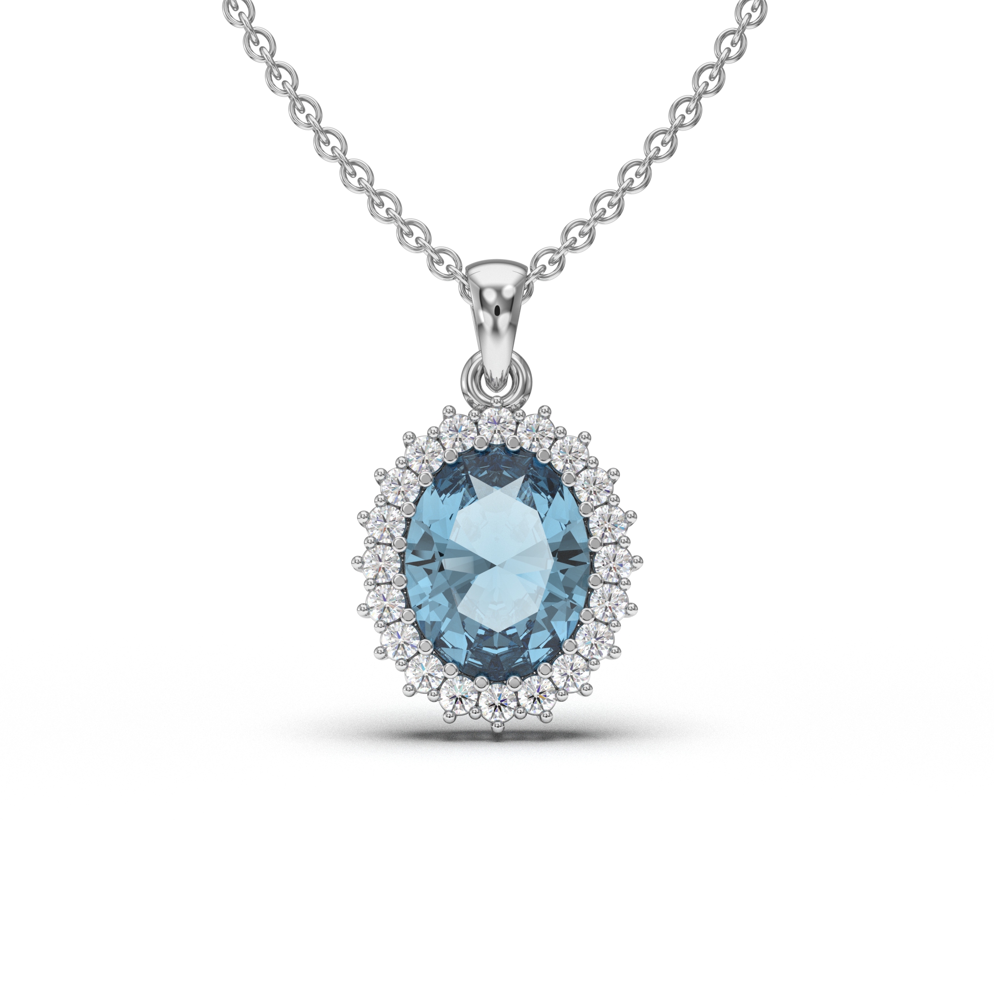 Aquamarine Diamond Charm 2 Aquamarine Diamond Charm