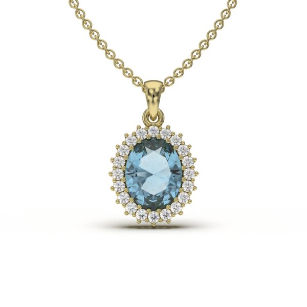 Aquamarine Diamond Charm