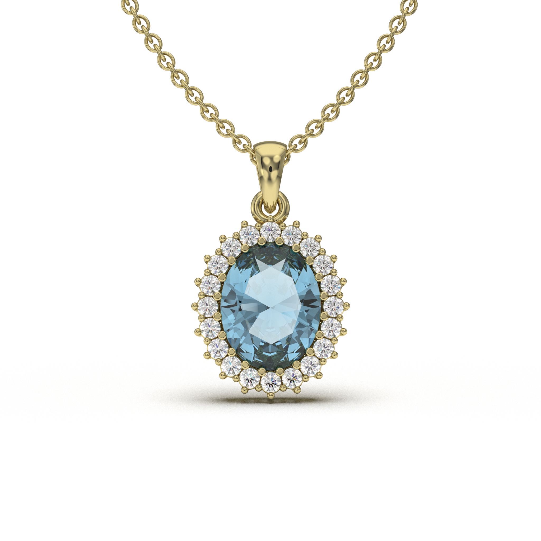 Aquamarine Diamond Charm 5 Aquamarine Diamond Charm